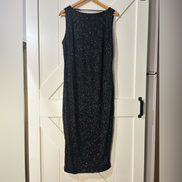 NWT Oh Polly Embellished Open-Back Midaxi Dress in Black - Picture 12 of 17